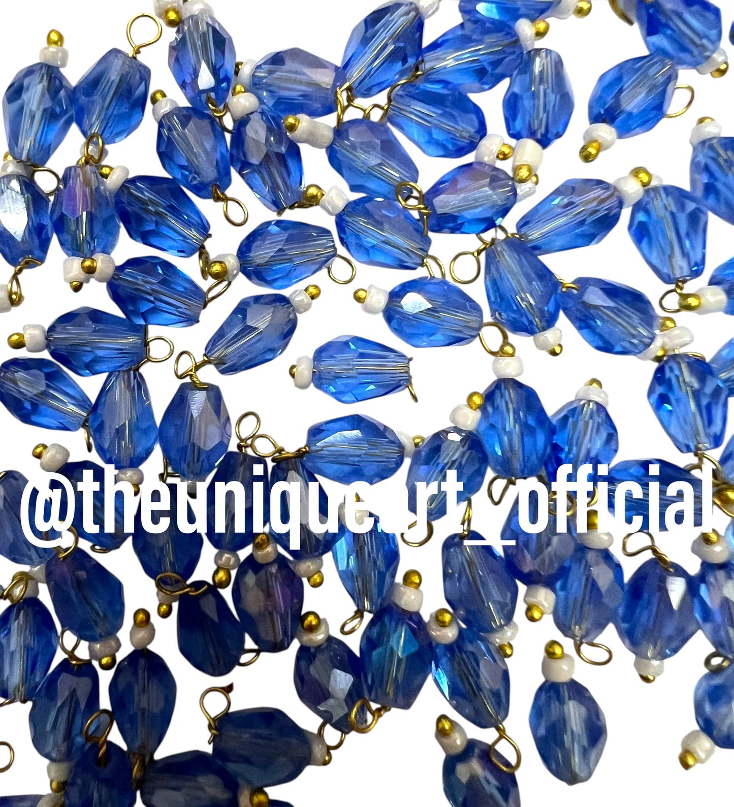 Sky Blue Drop Hanging Beads 6x8mm