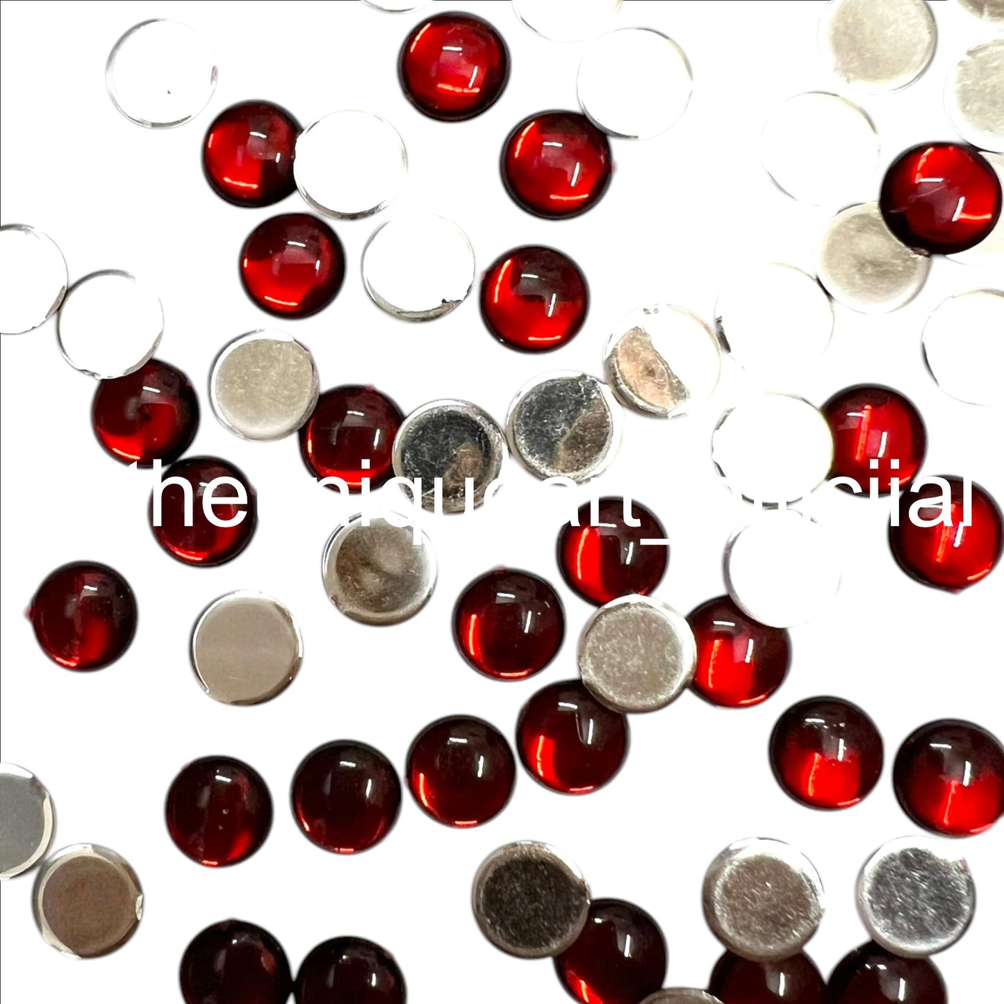 Maroon 8mm Round Acrylic Flat Base