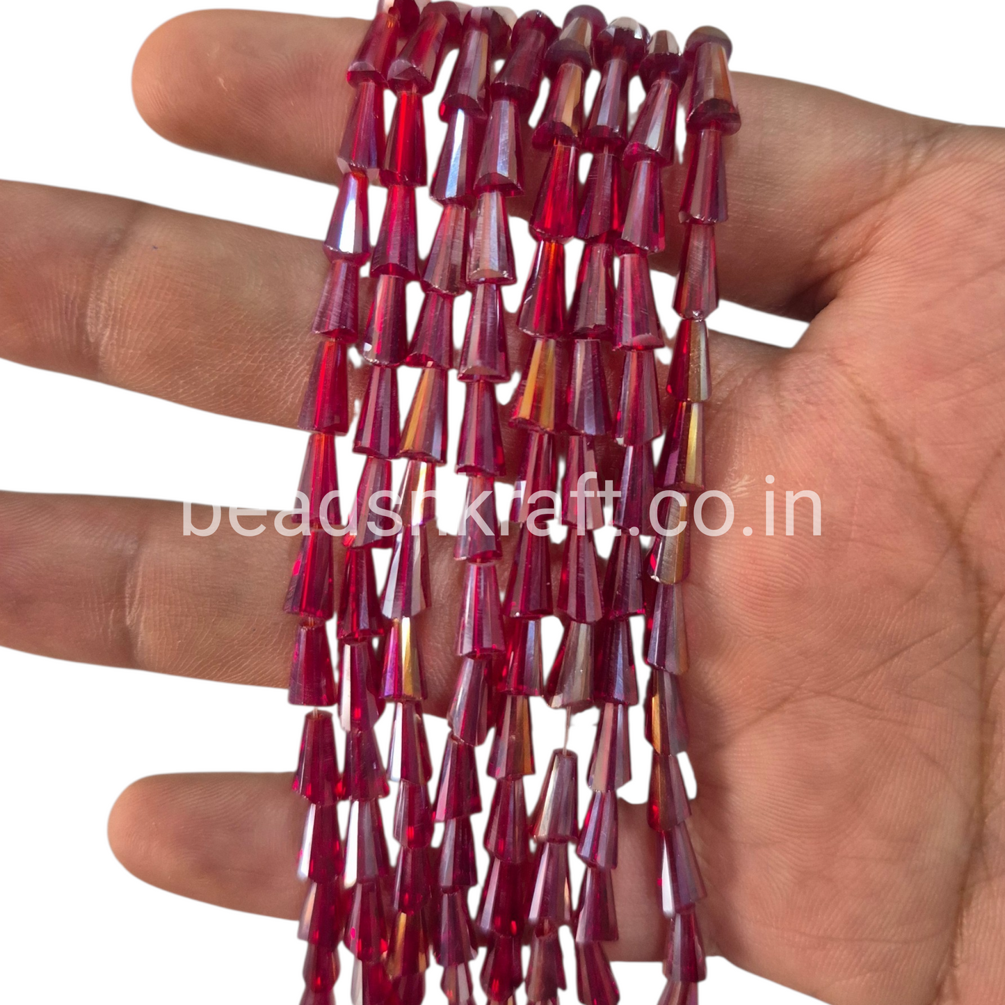 Maroon Red 4x8mm Pencil Crystal