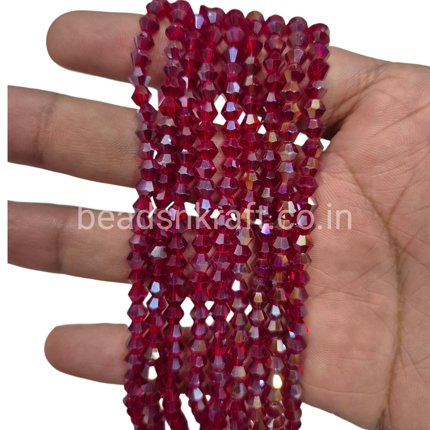 Maroon 4mm New Cut Crystal