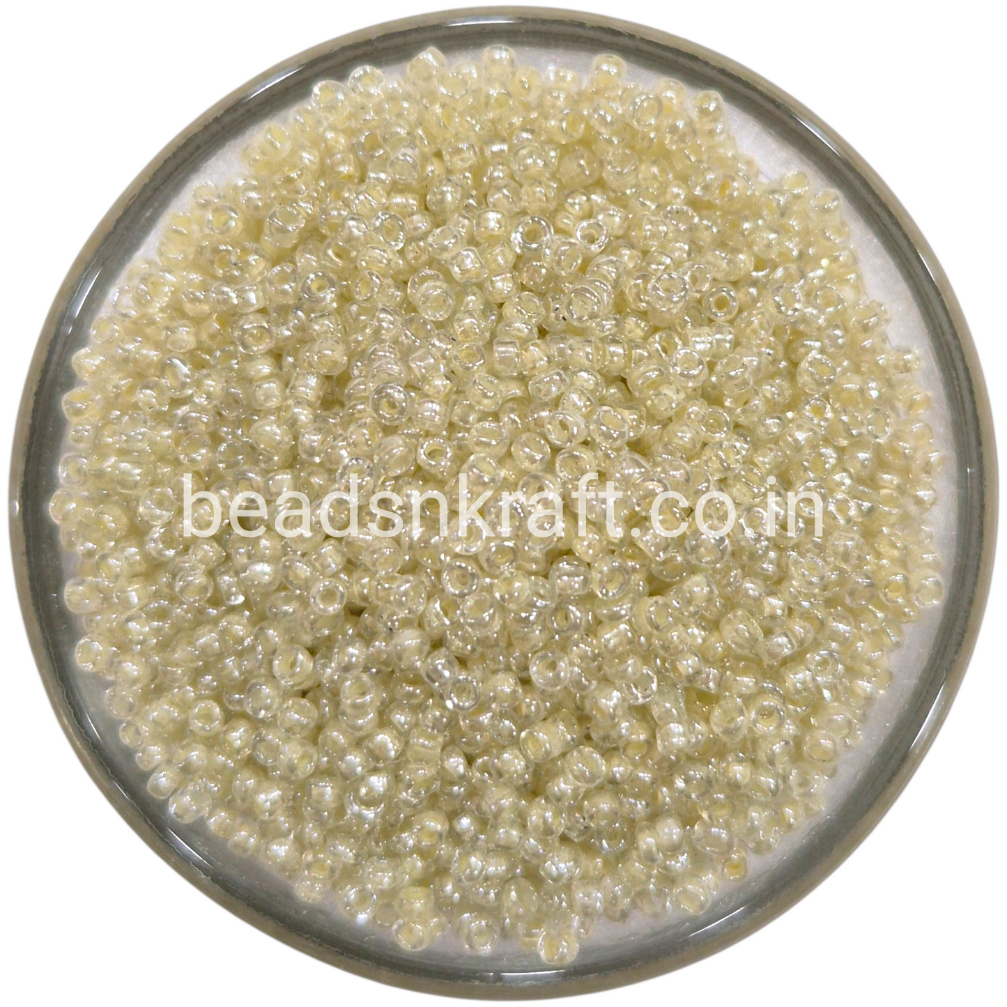 Cream Sugar Beads for Aari Work, Embroidery & Jewelry Making