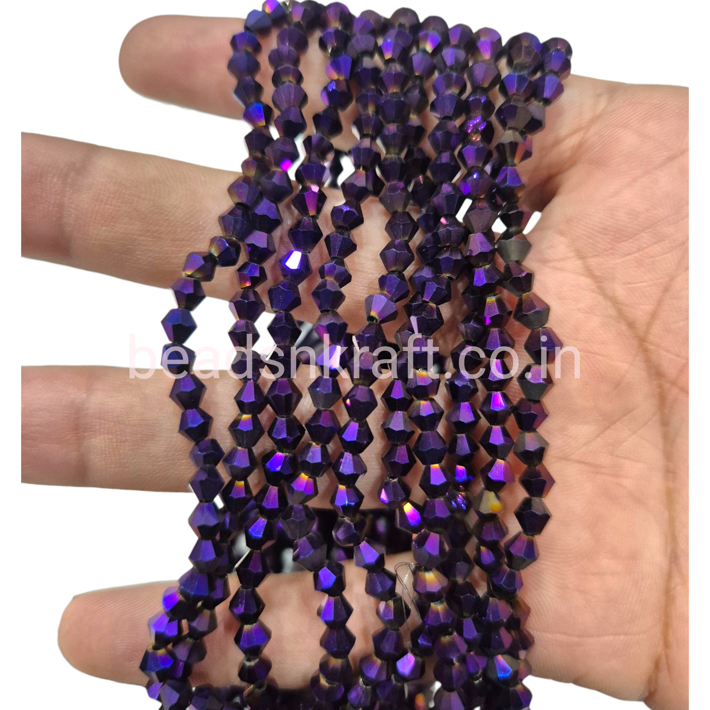 Purple Metal 4mm New Cut Crystal