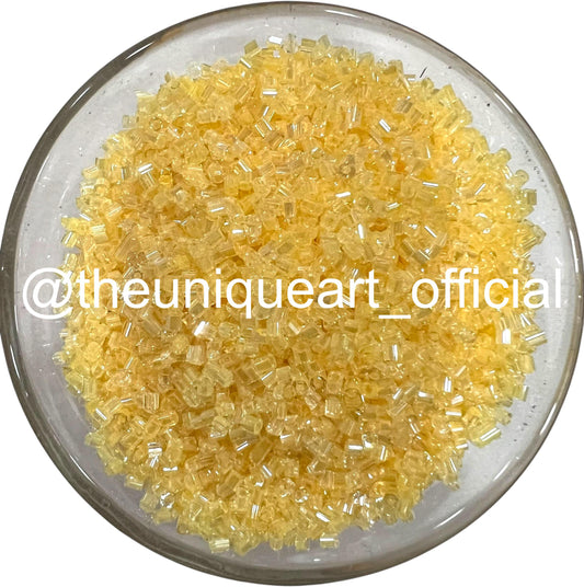 Light Golden Yellow Cutdana Beads for Jewellery Making and Aari Work