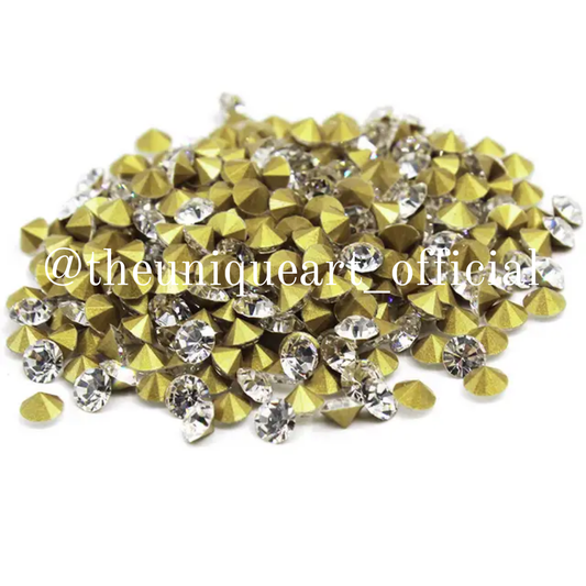 Silver 16ss/4mm Glass Zircon Stone