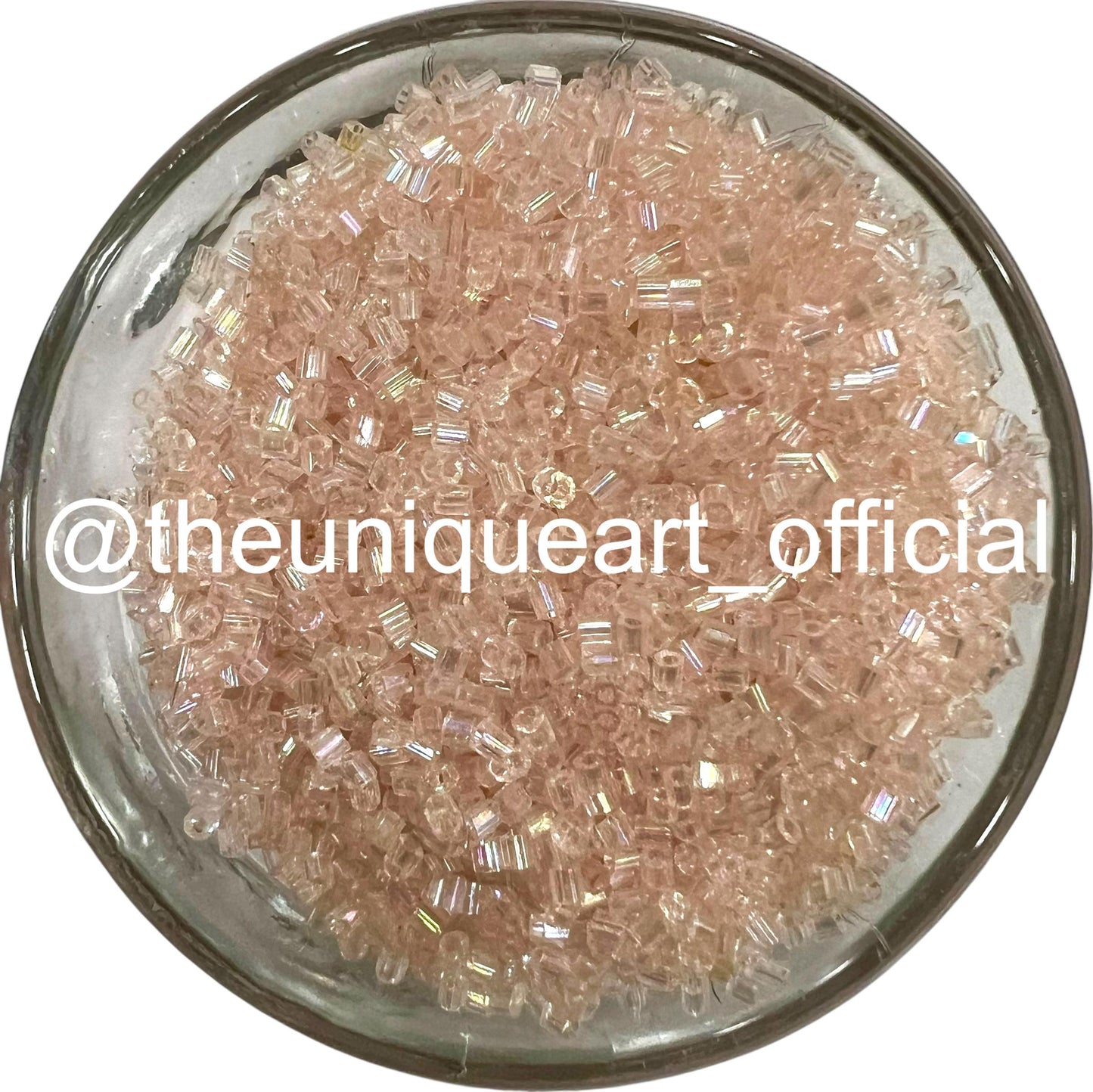 Light Peach Rainbow Cut Beads