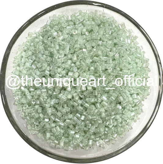 Pastel Green Glass Cut Beads (Cutdana) for Aari Work, Embroidery & Jewelry Making
