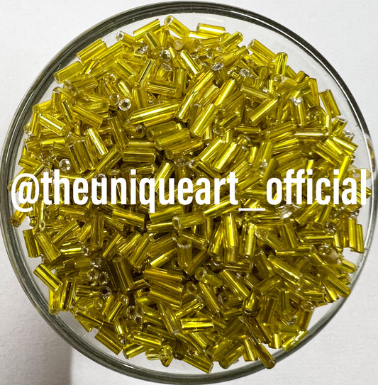 Yellow  Silverline Glass Tube