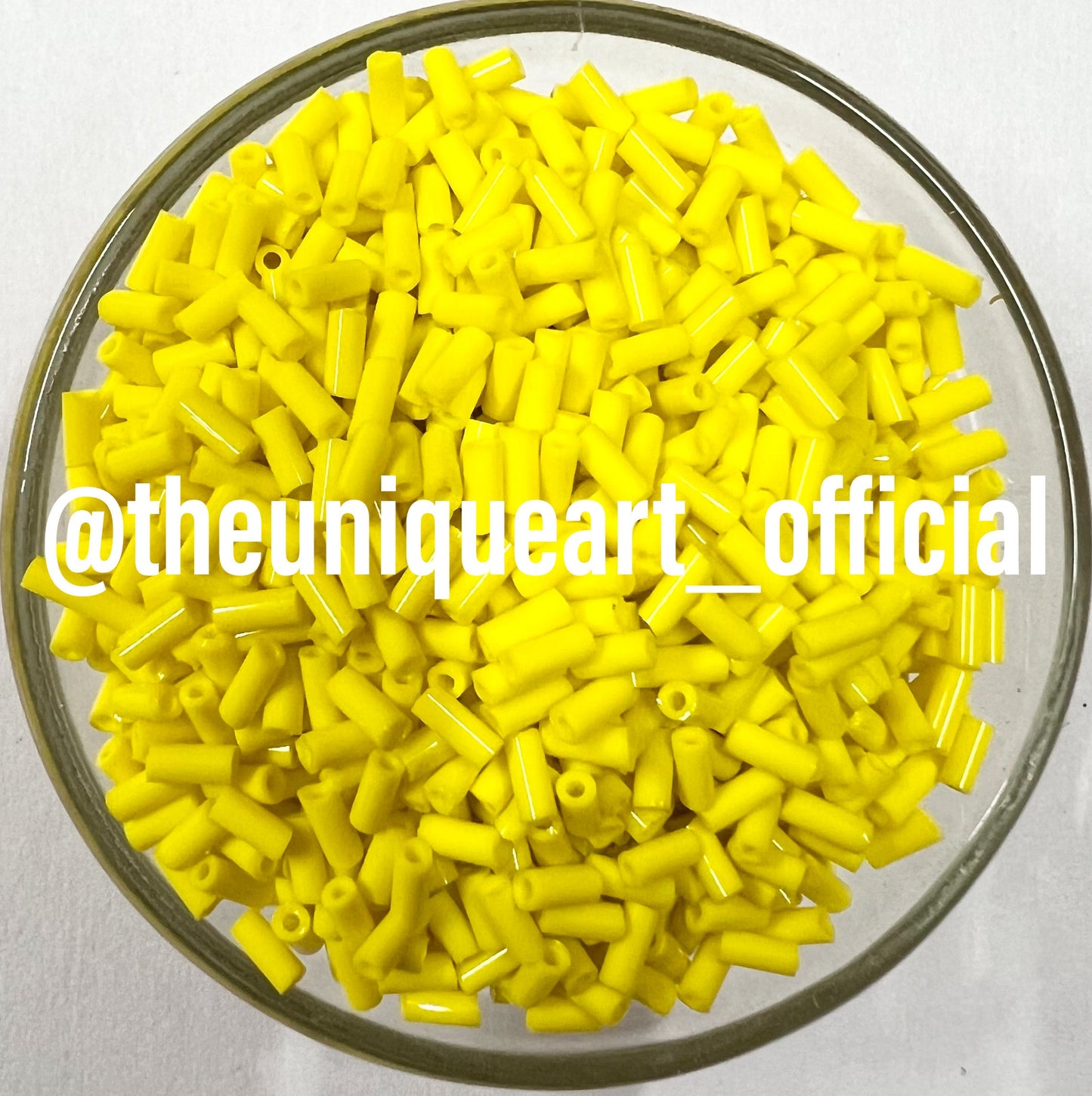 Yellow Opaque Glass Tube
