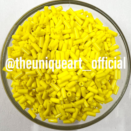 Yellow Opaque Glass Tube