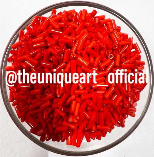 Red Opaque Glass Tube