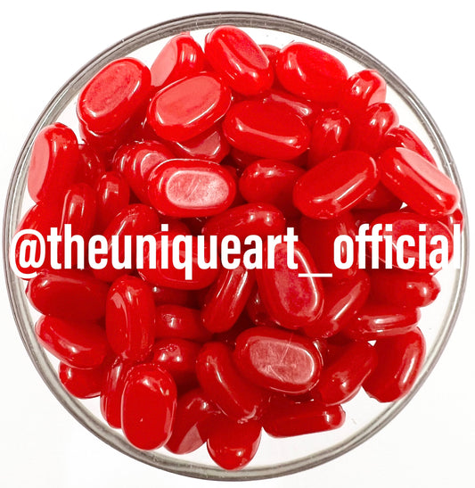 Red 7x10mm Acrylic Tablet Beads