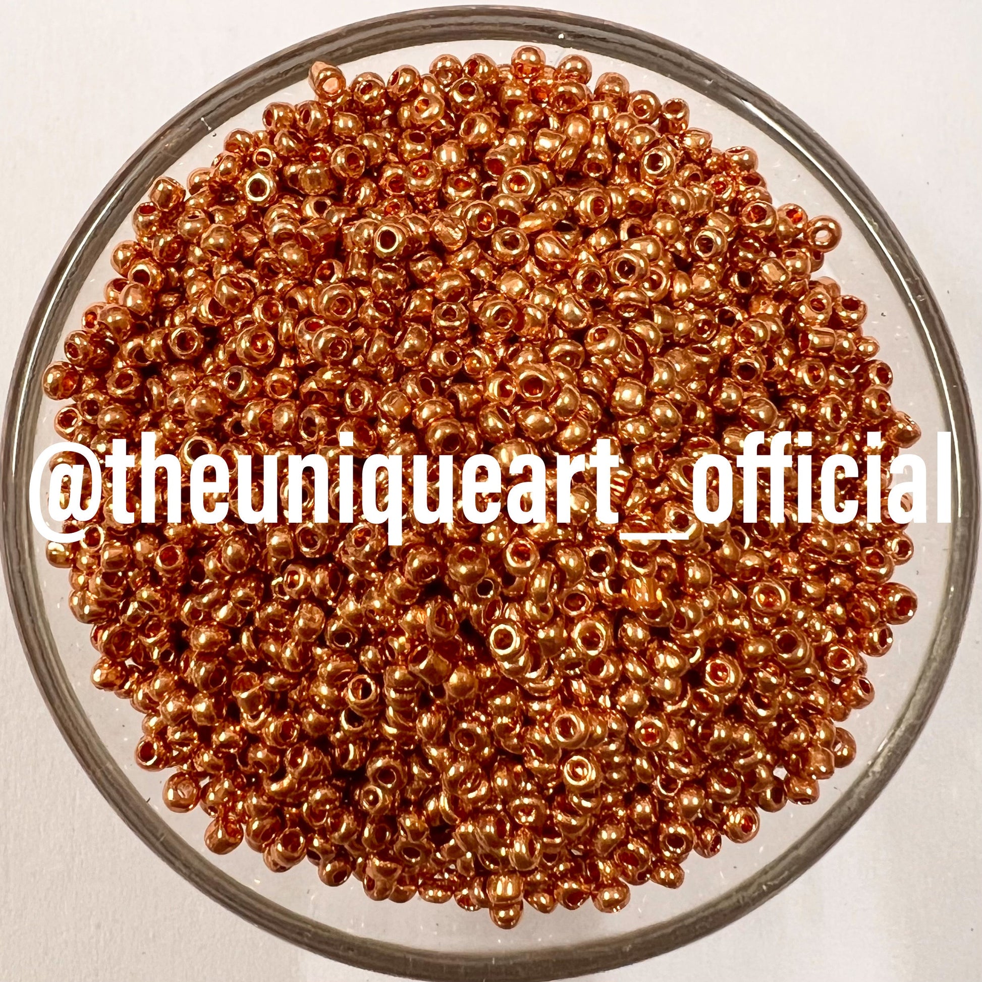 Copper Sugar Beads for Aari Work, Embroidery & Jewelry Making