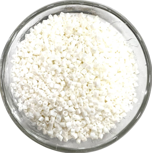 Off White Glass Cut Beads (Cutdana)