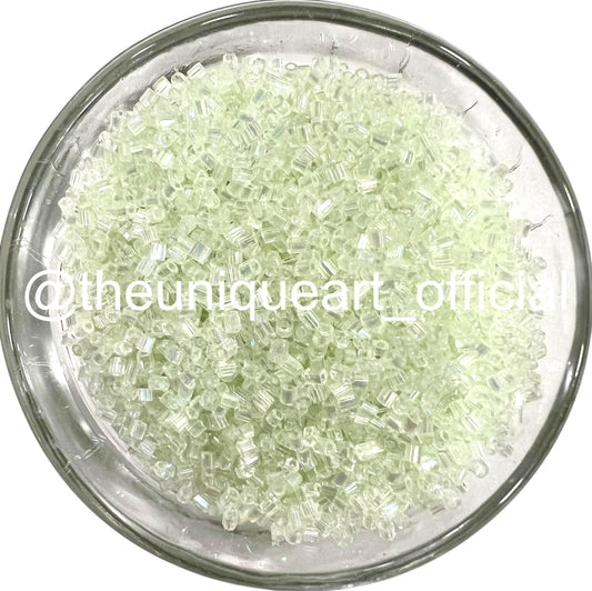 Cream Rainbow Cut Beads for Jewellery Making and Aari Work