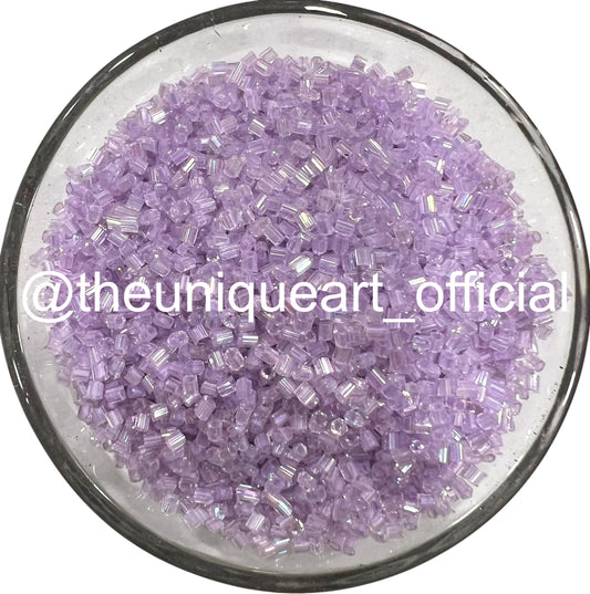 Light Purple Rainbow Glass Cut Beads (Cutdana) for Aari Work, Embroidery & Jewelry Making