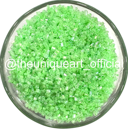 Parrot Rainbow Glass Cut Beads (Cutdana)