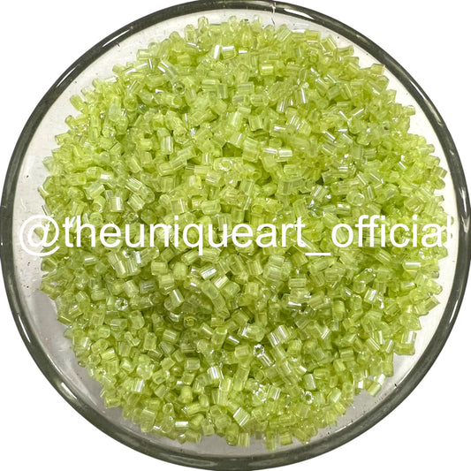 Pista Green Glass Cut Beads (Cutdana) for Aari Work, Embroidery & Jewelry Making