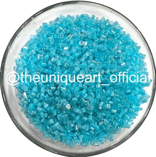 Firozi Cut Beads