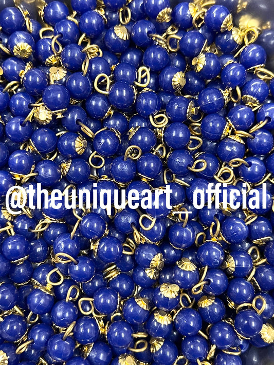 Blue Round 8mm Hanging Beads