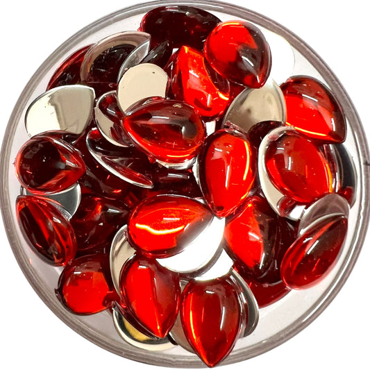 Red 10x14 Drop Acrylic Flat Base