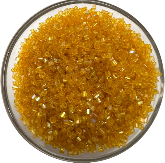 Golden Yellow Glass Cut Beads (Cutdana) for Aari Work, Embroidery & Jewelry Making