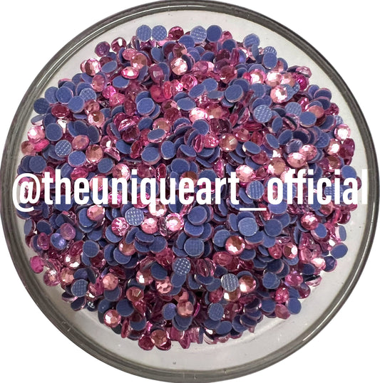 Pink Flatback Rhinestone 3mm
