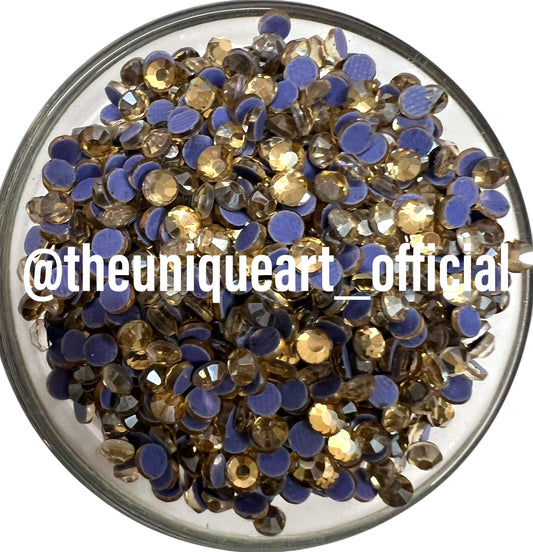 Light Golden Flatback Rhinestone 4mm