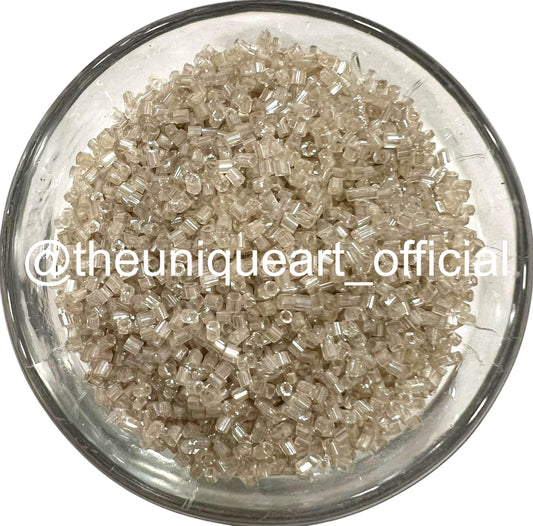 Dusty Sand Glass Cut Beads (Cutdana) for Aari Work, Embroidery & Jewelry Making