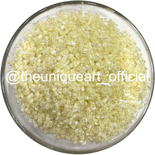 Cream Glass Cut Beads (Cutdana) for Aari Work, Embroidery & Jewelry Making