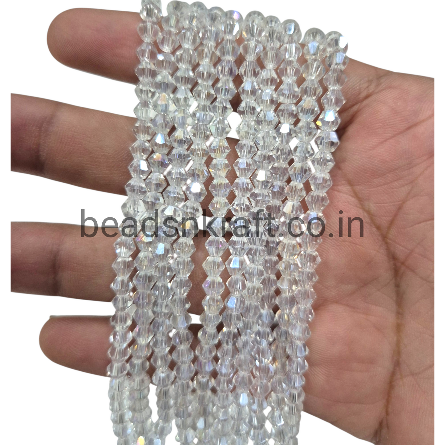 White AB 4mm New Cut Crystal