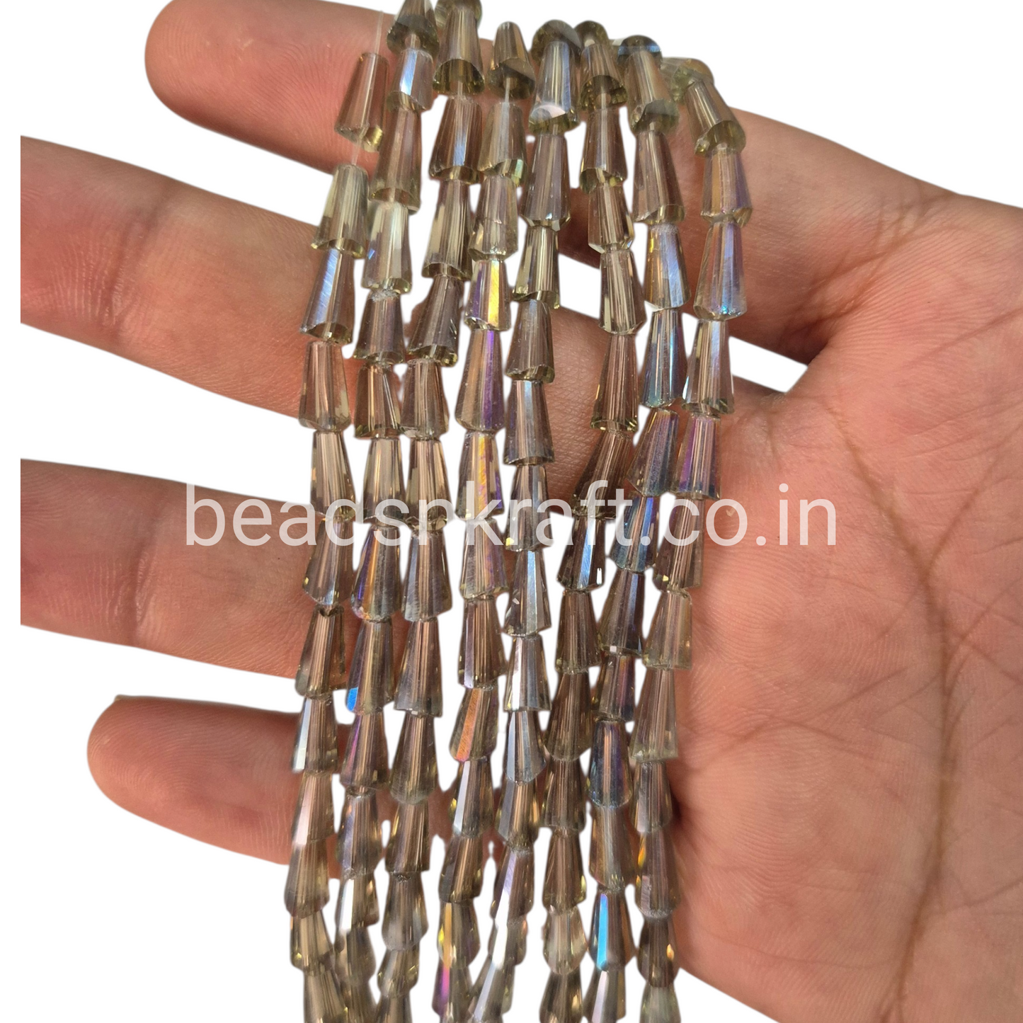 Grey AB 4x8mm Pencil Crystal