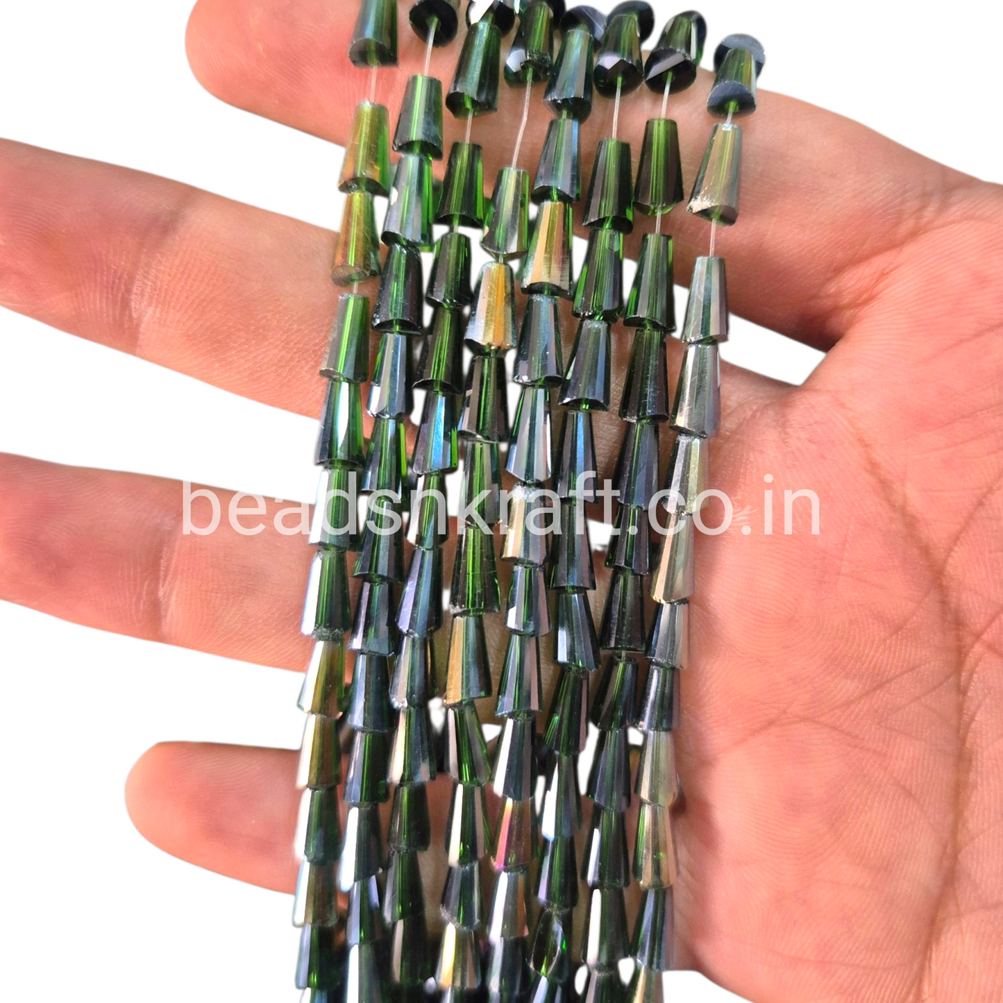 Green 4x8mm Pencil Crystal