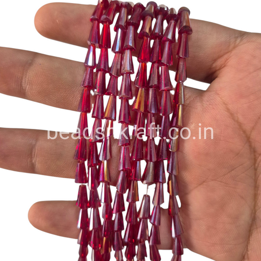 Maroon Red 4x8mm Pencil Crystal