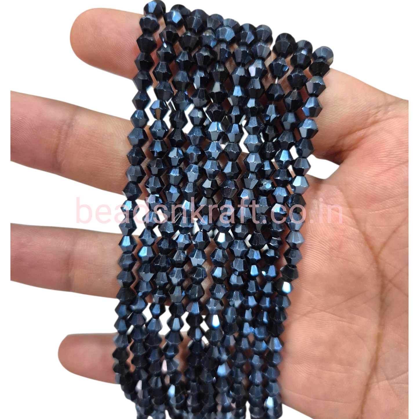 Navy Blue 4mm New Cut Crystal