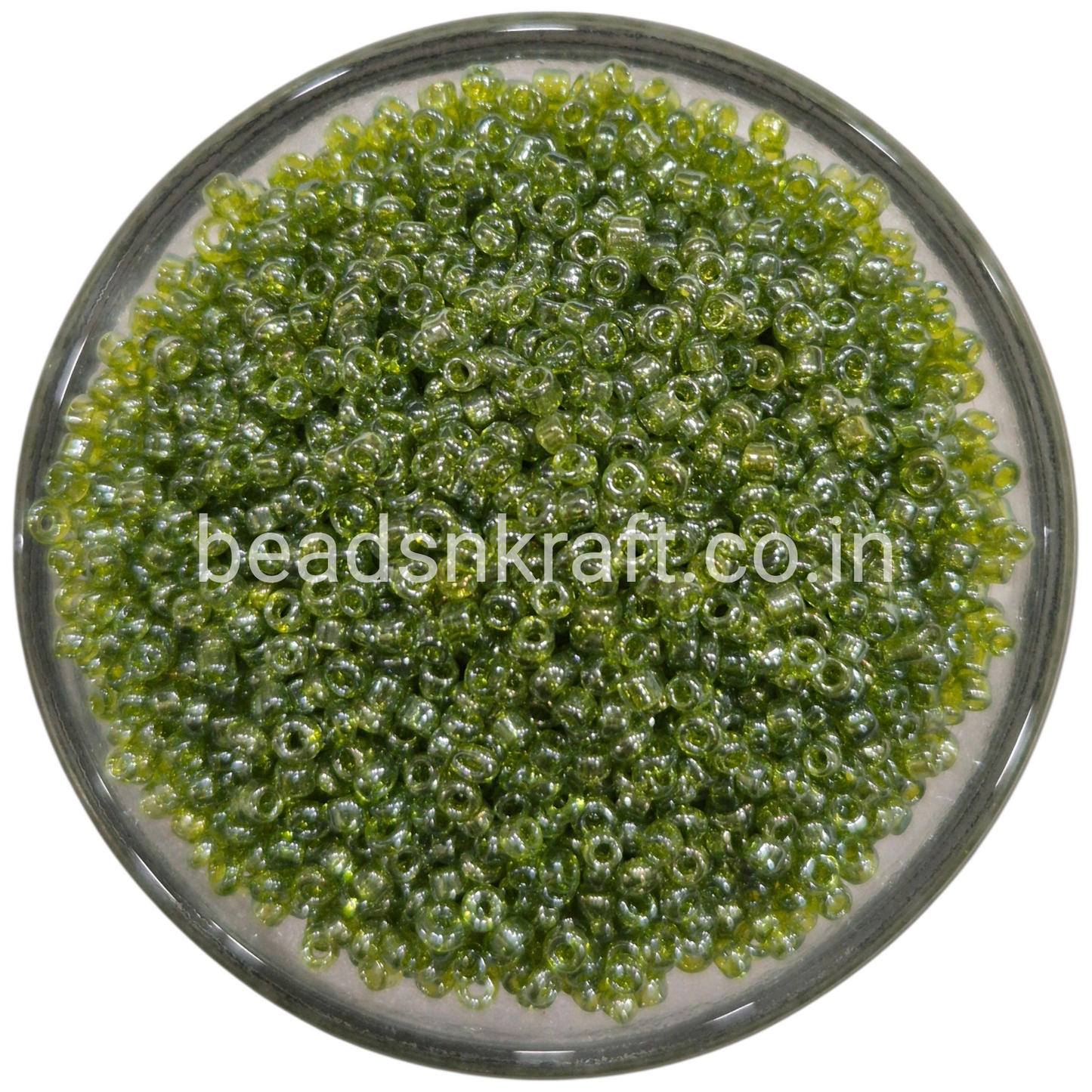 Olive Green Sugar Beads for Aari Work, Embroidery & Jewelry Making
