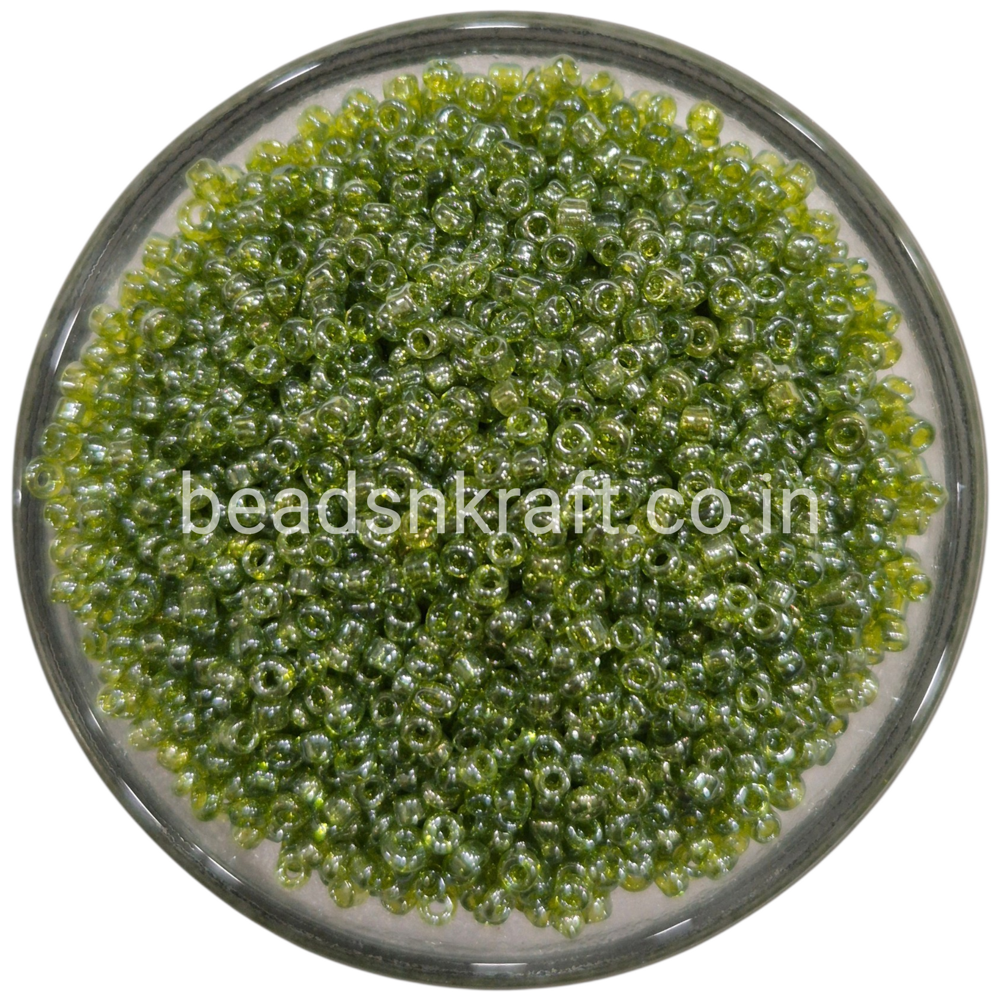 Olive Green Sugar Beads for Aari Work, Embroidery & Jewelry Making