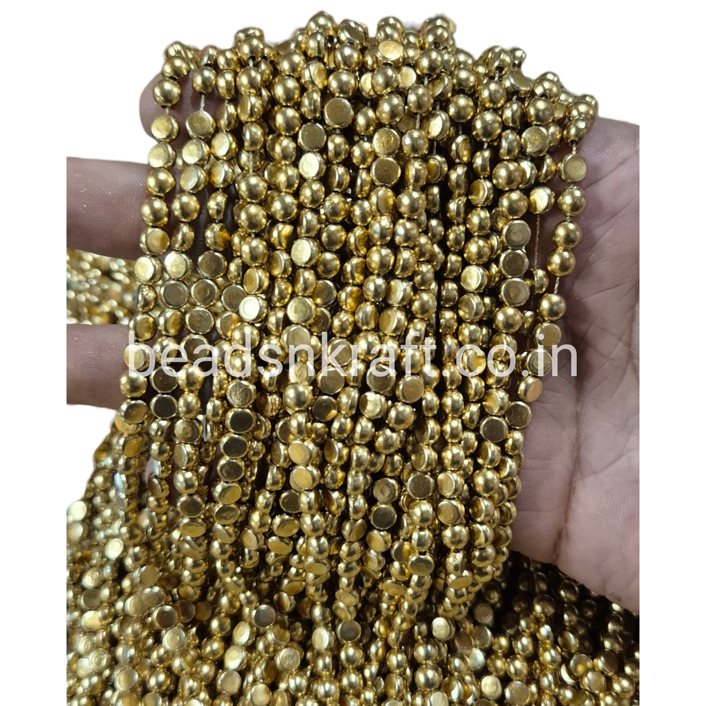 Half Cut Dull Gold Beads 5mm (15 String)