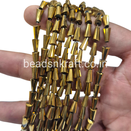 Gold Metal 4x8mm Pencil Crystal