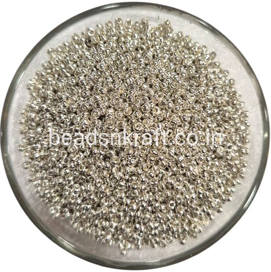 Uni Silver Glass Beads