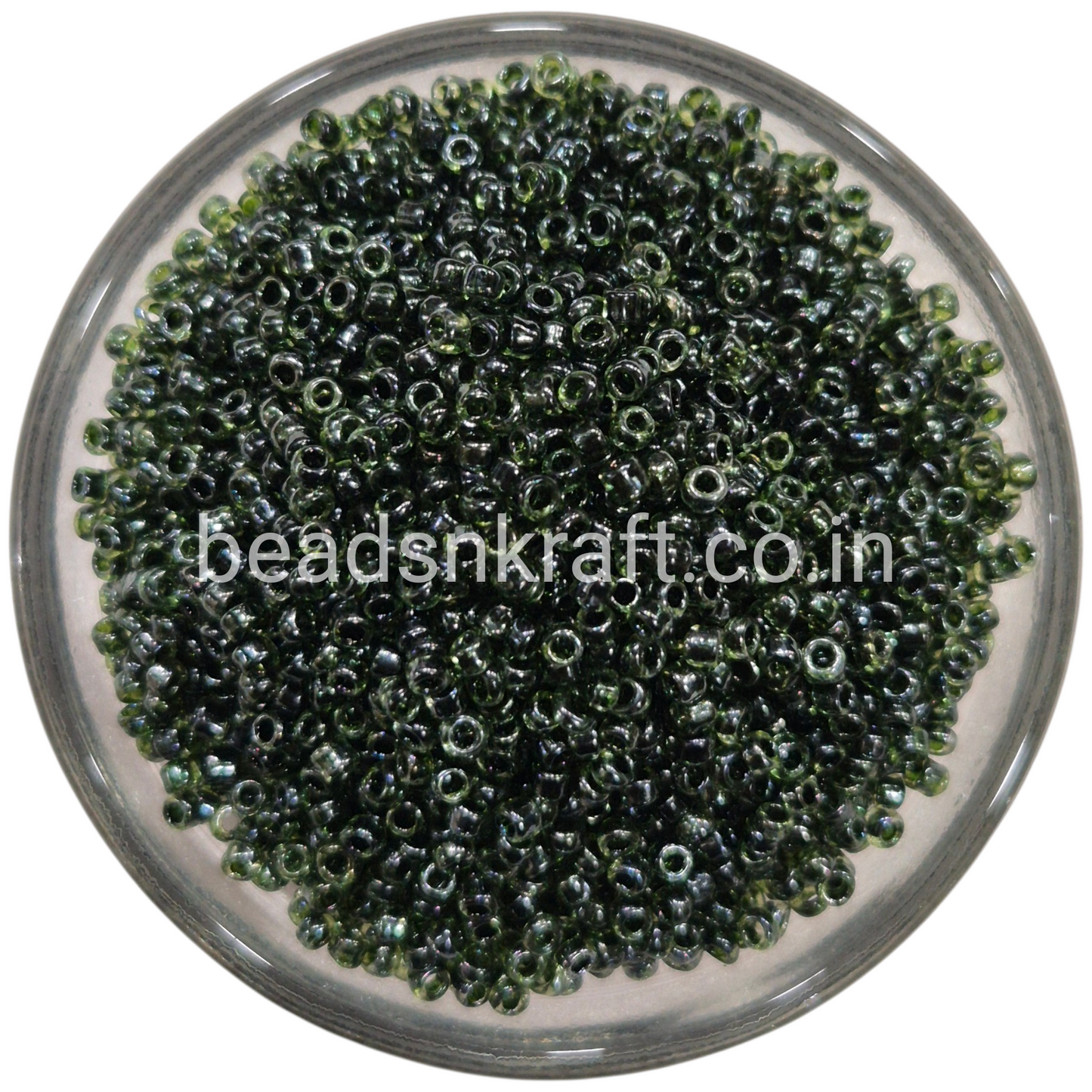 Mehandi Green Sugar Beads for Aari Work, Embroidery & Jewelry Making