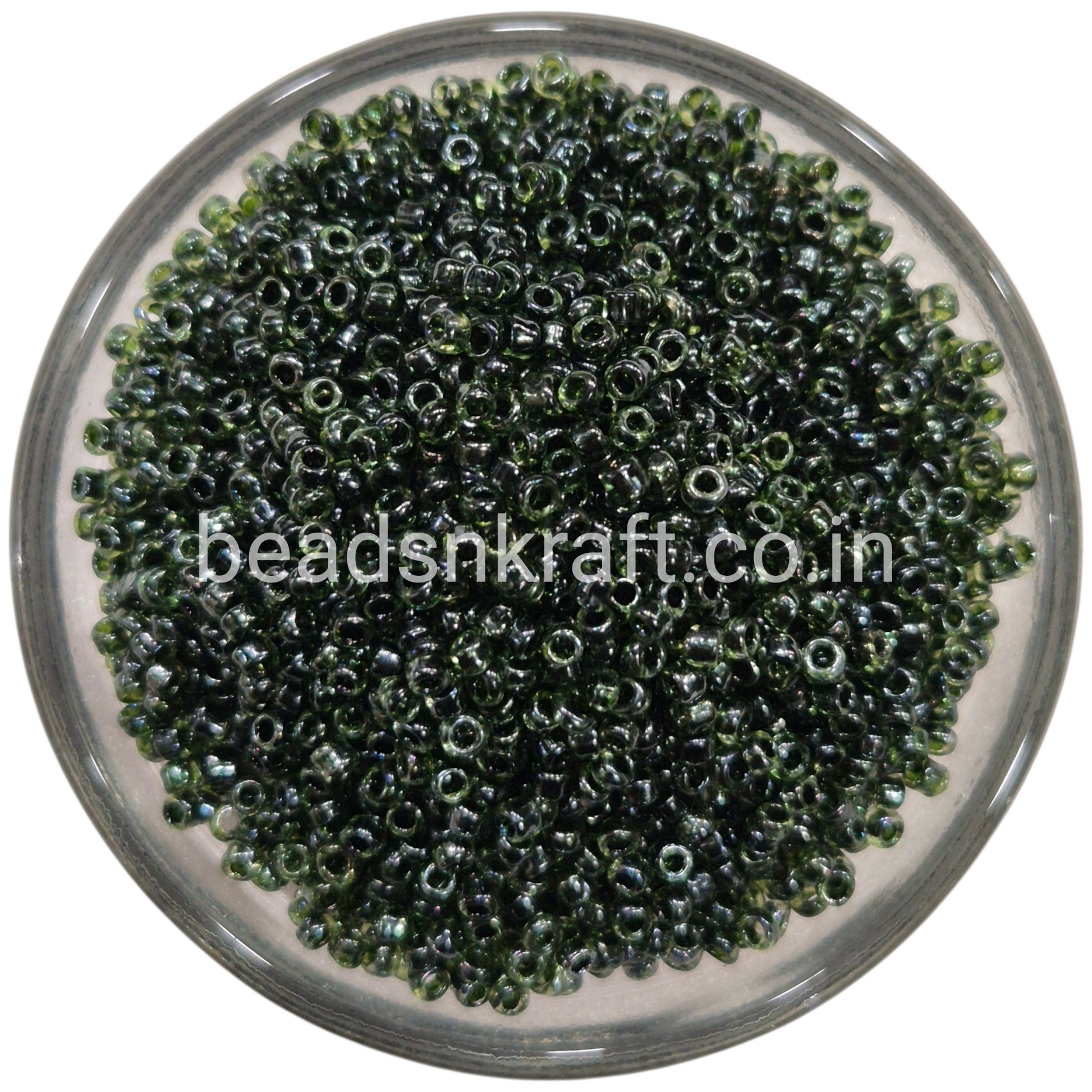 Mehandi Green Sugar Beads for Aari Work, Embroidery & Jewelry Making