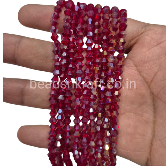 Maroon 4mm New Cut Crystal