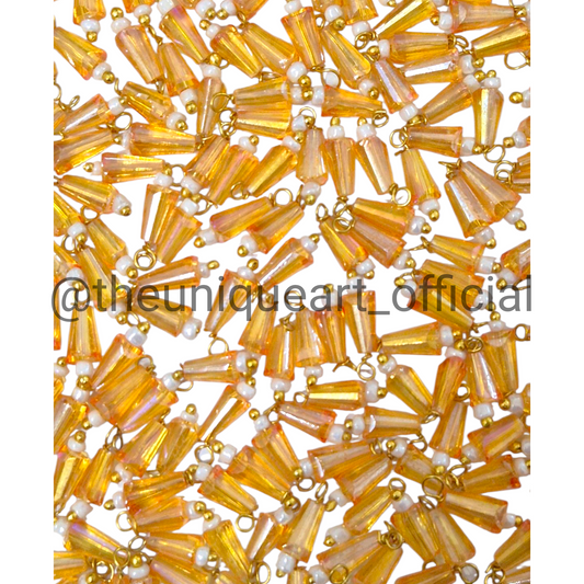 Dark Golden Pencil Hanging Beads 4x8mm