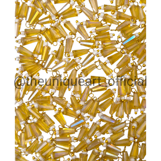 Golden Pencil Hanging Beads 4x8mm