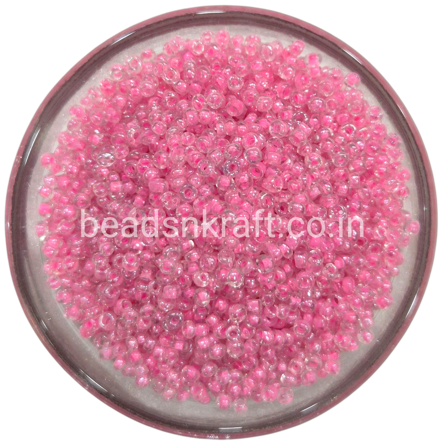 Pink (2) Sugar Beads for Aari Work, Embroidery & Jewelry Making