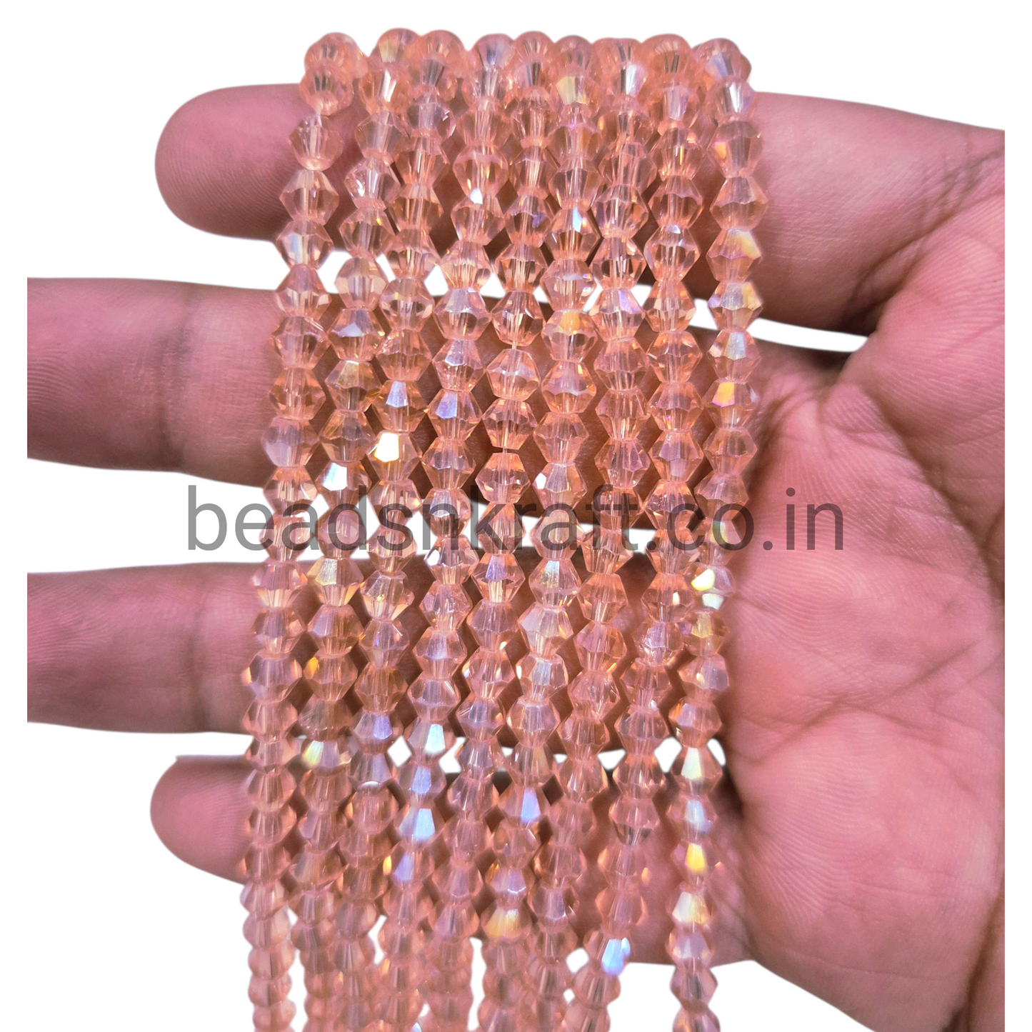 Peach 4mm New Cut Crystal
