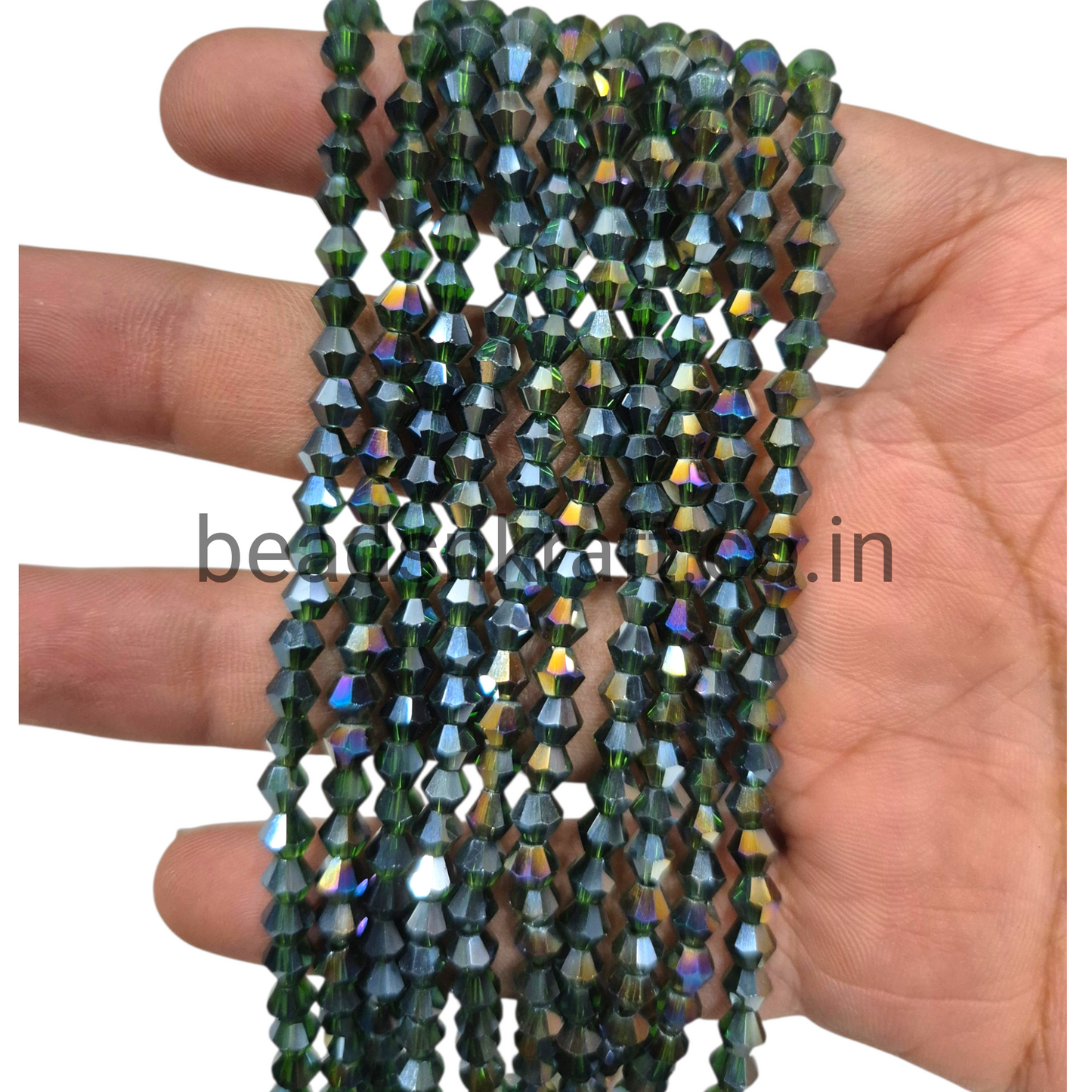 Green AB 4mm New Cut Crystal