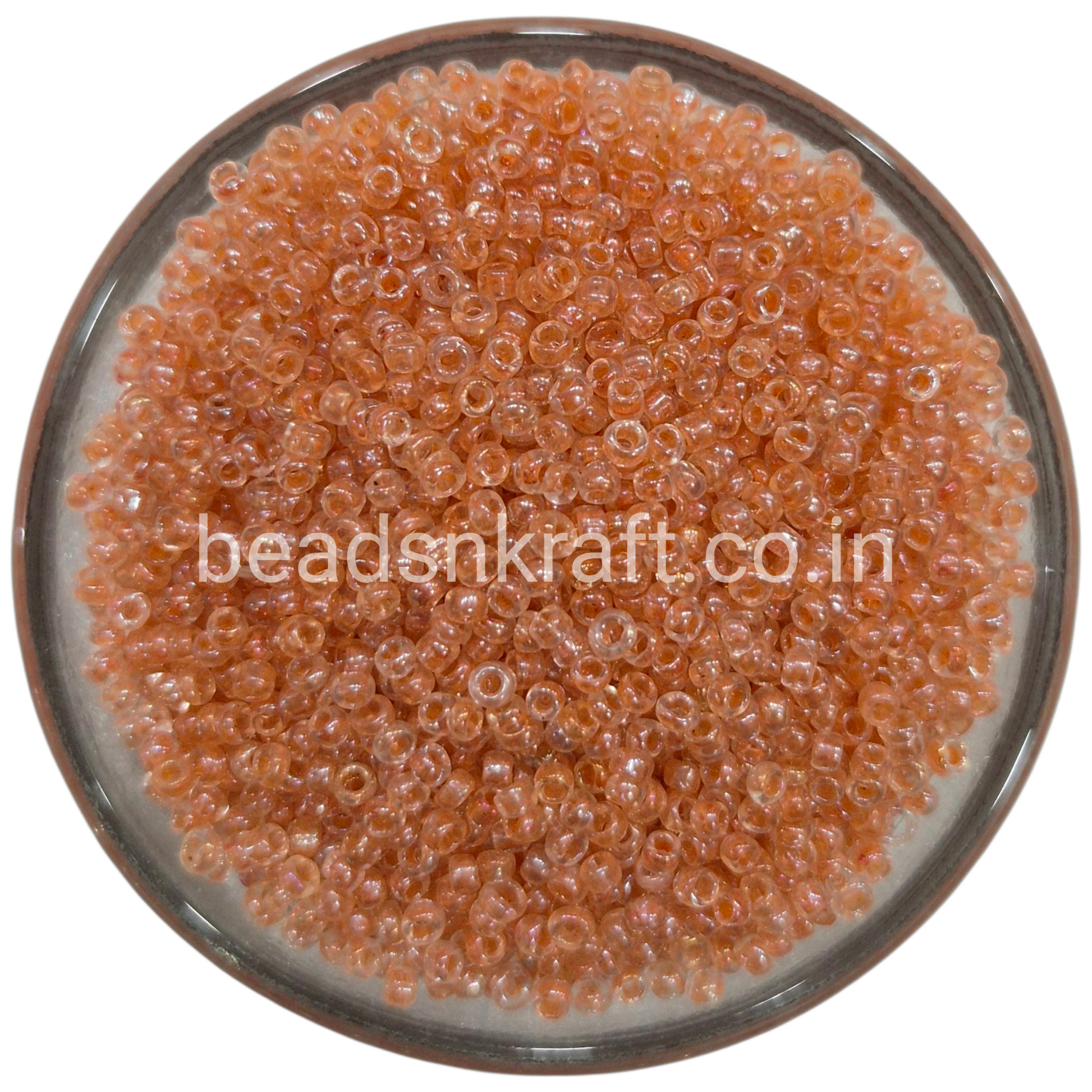 Peach Sugar Beads for Aari Work, Embroidery & Jewelry Making