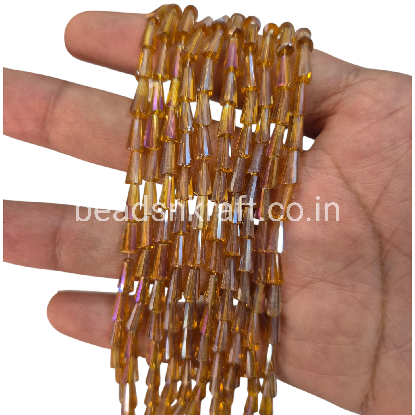 Golden AB 4x8mm Pencil Crystal
