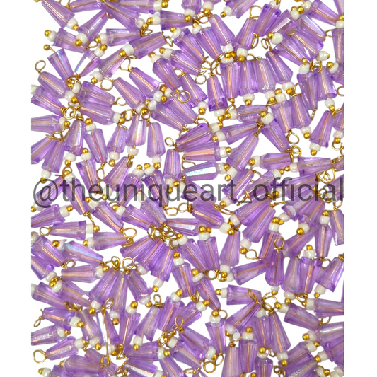 Pastel Purple Pencil Hanging Beads 4x8mm